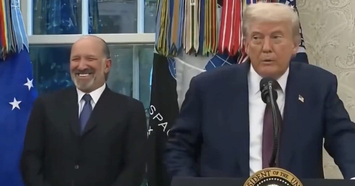 WATCH: Howard Lutnick Caught Nervously Laughing As President Trump Describes His Miracle 9/11 Story