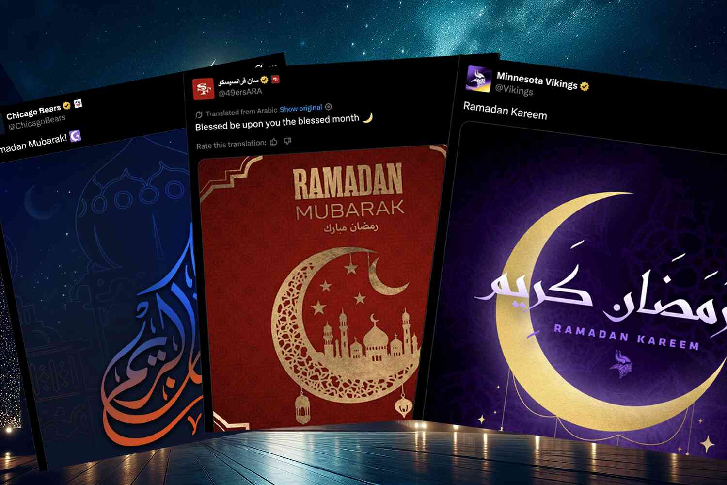 American sports teams are wishing fans a happy Ramadan