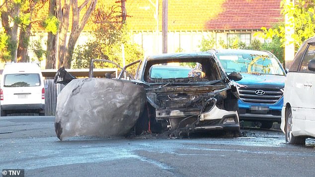 A short time later, police discovered an SUV on fire in Wiley Park