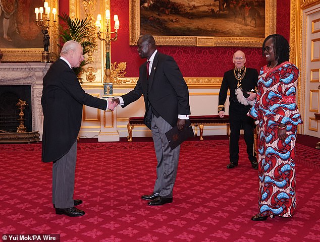 King Charles today held audience with Maurice Makoloo, High Commissioner for Kenya following his brother's arrest today