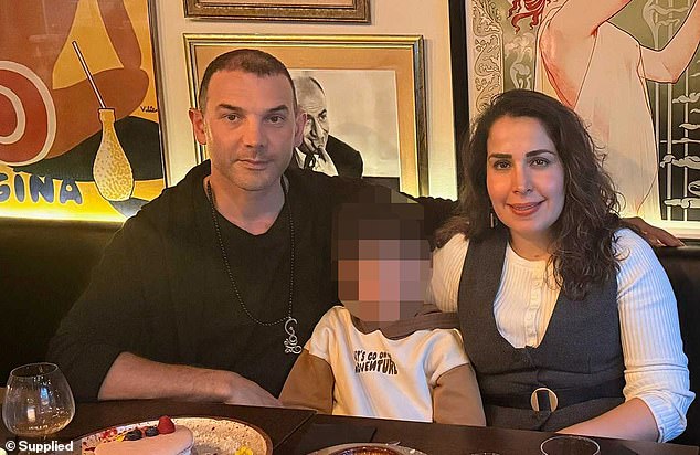 Iranian-Australian Suren Edgar (pictured left with his wife and son) said Ms Safavi's speedy visa approval was shocking, and called for transparency from the government on the decision