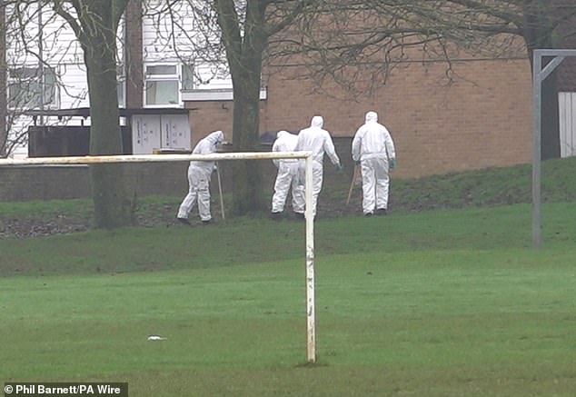 Teenagers as young as 14 among seven arrested after man in his 20s was stabbed to death in skate park attack that also left boy fighting for life