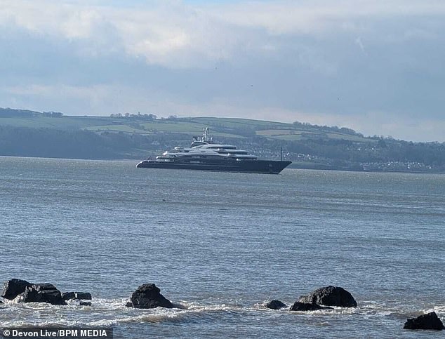 Billionaire Saudi prince's superyacht is spotted off the Devon coast