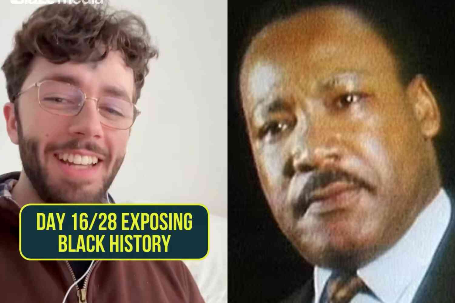 This guy has spent all month "exposing black history" and he finally got to MLK Jr 👀