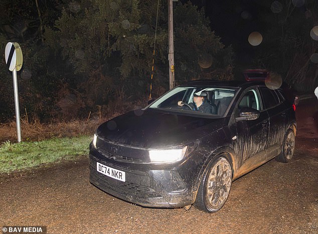Picture supplied by Bav Media  07976 880732.  Pic dated Feb 19th shows police leaving Wood Farm in Sandringham on Thursday evening.   The police have just left Andrew Mountbatten Windsor's Norfolk home this evening (Thurs) after spending 11 hours searching the property. The unmarked police cars were spotted leaving Wood Farm on the Sandringham estate at 7pm, after arriving at around 8am today. It comes after Andrew was arrested this morning "on suspicion of misconduct in public office."  See copy catchline  Police leave after 11 hours at Andrew Mountbatten Windsor's Norfolk house