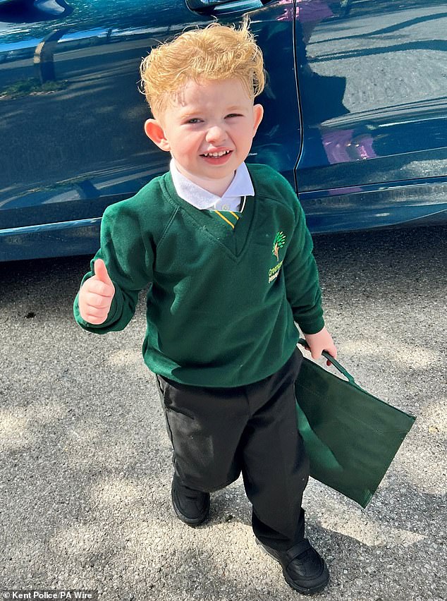 Four-year-old Peter Maughan was killed when he was thrown from a Ford Ranger Wildtrak