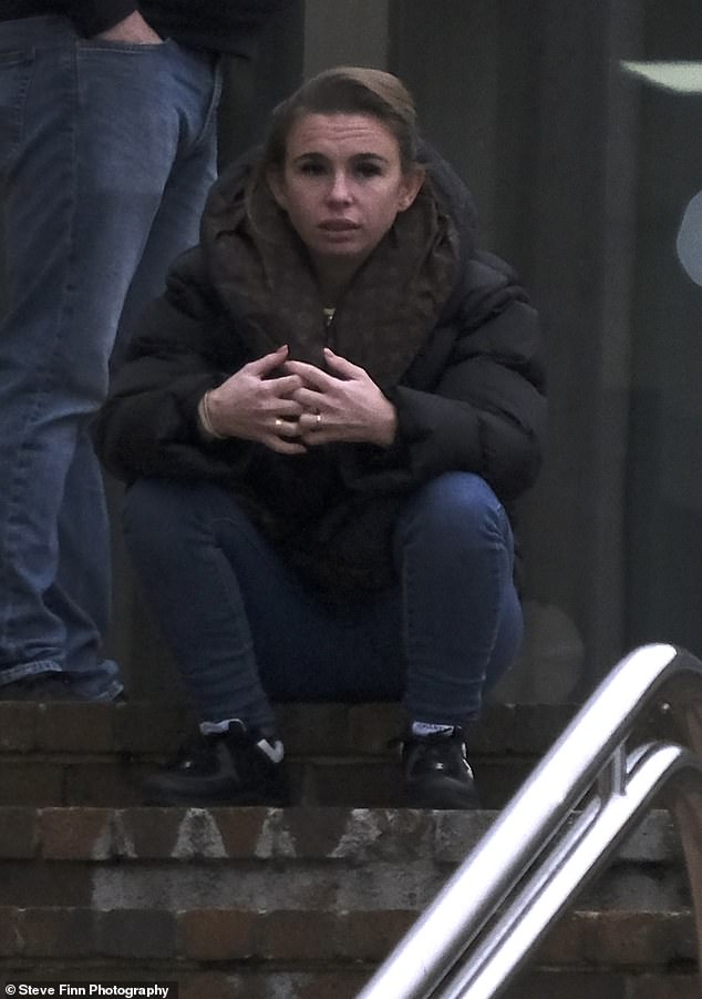 Peter Maughan's mother Hayley Maughan is pictured outside Maidstone Crown Court in Kent