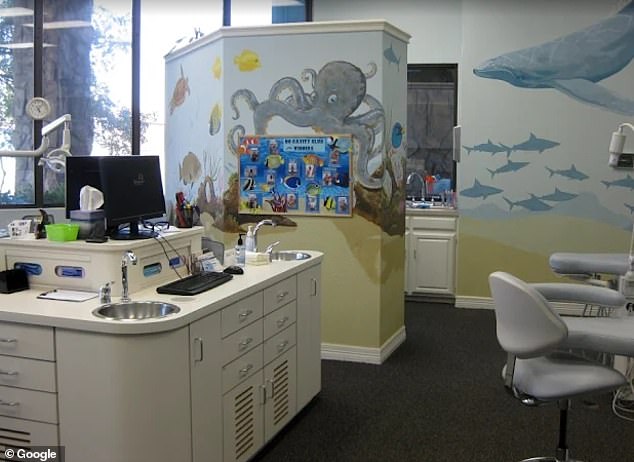 Buck had treated one patient at Pediatric Dentistry of Sherman (pictured) before she was arrested, police said