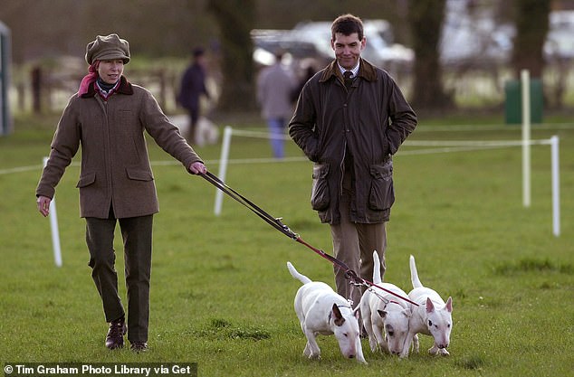 Princess Anne (pictured walking her dogs in Gloucestershire, with bodyguard Ben Dady, in February 2005) was the first the first Royal Family member to be convicted of a criminal offence when she was fined £500 after one of her dogs bit two children in 2002