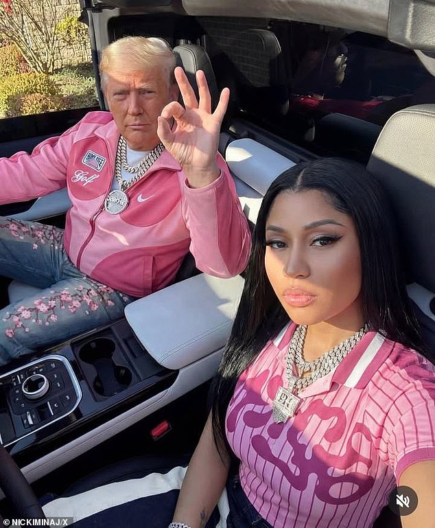 Nicki Minaj, 43, marked Presidents' Day with a bizarre AI tribute to Donald Trump, 79, that was quickly roasted by fans
