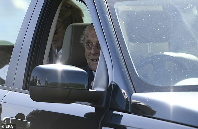 The Duke of Edinburgh, 97 (pictured driving in Windsor in May 2018) voluntarily gave up his driving licence after his collision on the A149 that left two women in hospital