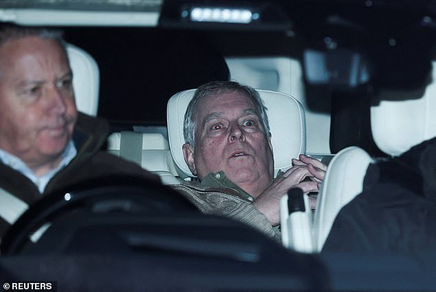 A shocked Andrew Mountbatten-Windsor as he is released from police custody on Thursday evening. Experts say his arrest for misconduct in public office could allow police to build a case that he was part of Jeffrey Epstein's sex trafficking operation