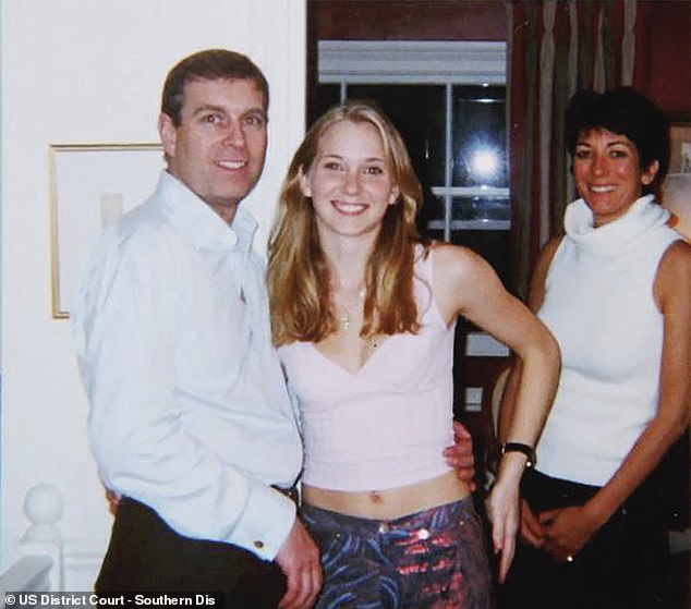 Virginia Giuffre, who was pictured with Andrew's arm around her waist when she was a teenager in 2001, alleged that she was forced into sexual encounters with him on three separate occasions when she was 17 years old