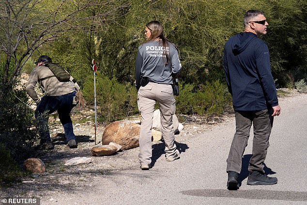Investigators searching the area near Nancy's house last week