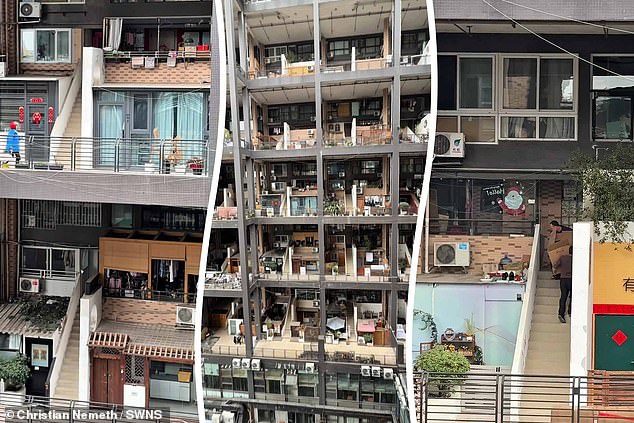 China's 'real-life dollhouse' neighbourhood filled with tiny apartments that resemble children's toys