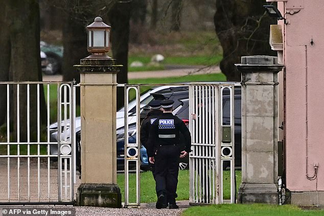Officers have been attending the ex-Duke of York's former home in Windsor, Berkshire