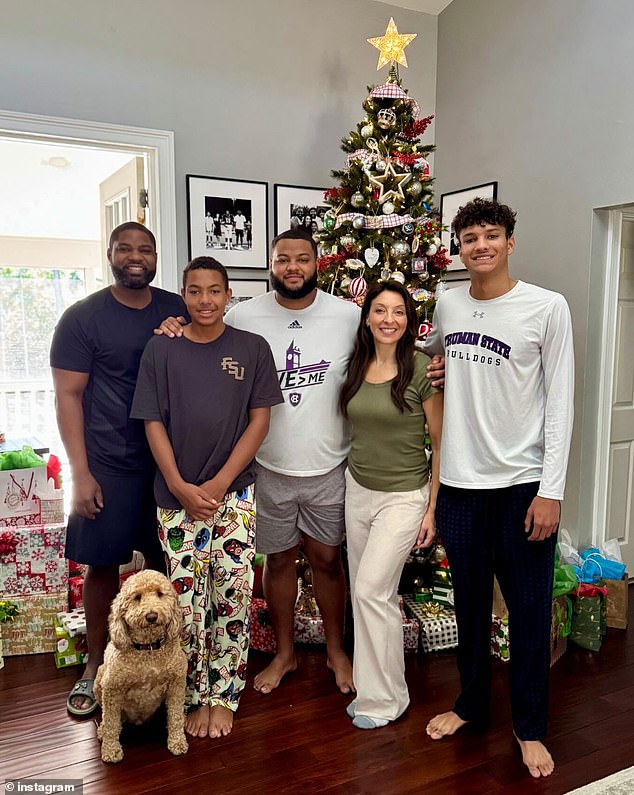 Donalds, his current wife Erika, and their children