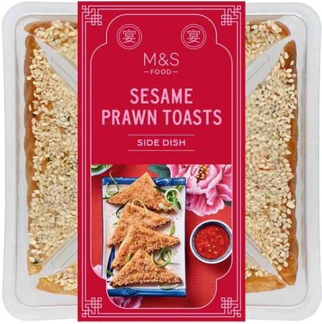 M&S offers two kinds of prawn toast: a 'best ever' and a 'sesame' version, pictured here