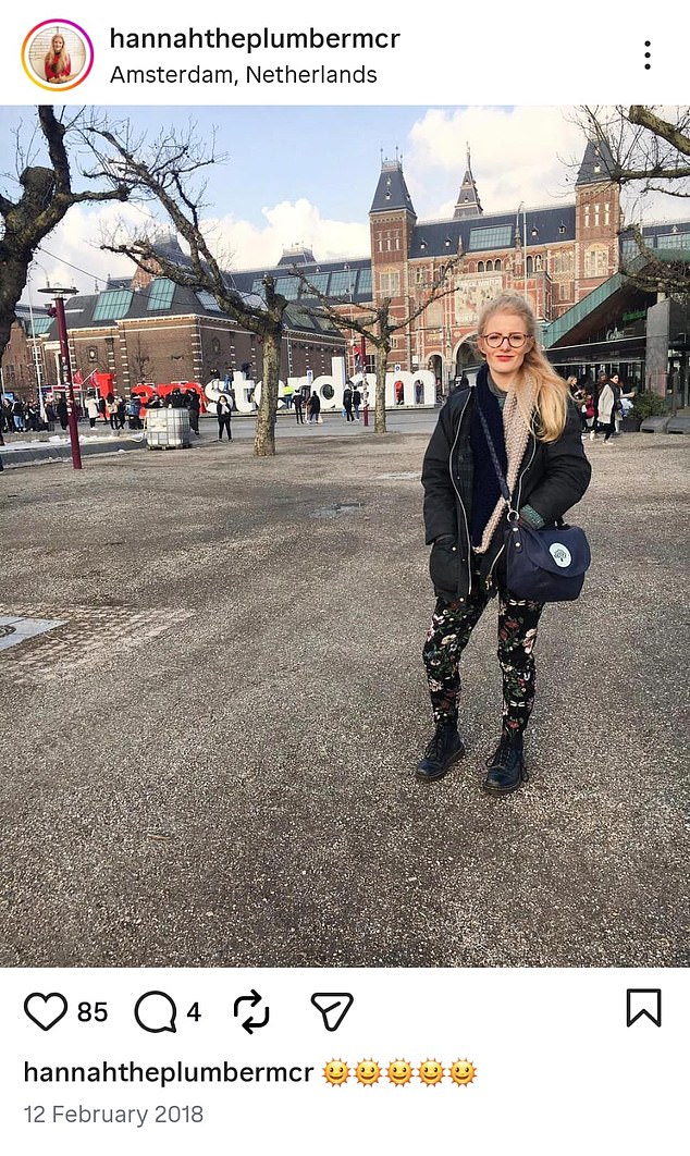 Posing in Amsterdam, Ms Spencer on yet another foreign trip in 2018