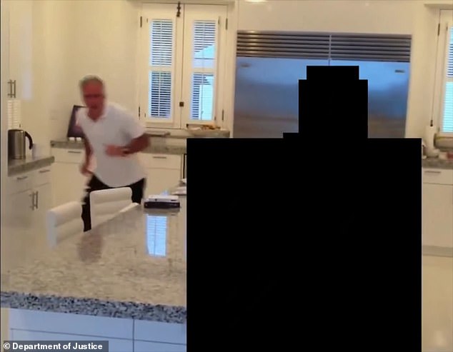 The footage shows the convicted sex offender laughing as he runs after two young women inside his luxury home on Little Saint James, the private Caribbean island at the center of his abuse scandal