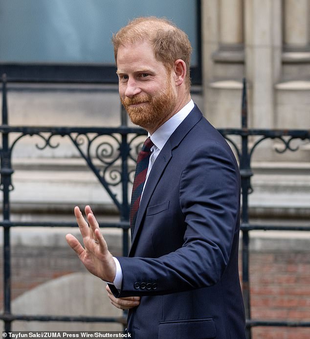 Prince Harry at the High Court in January 2026