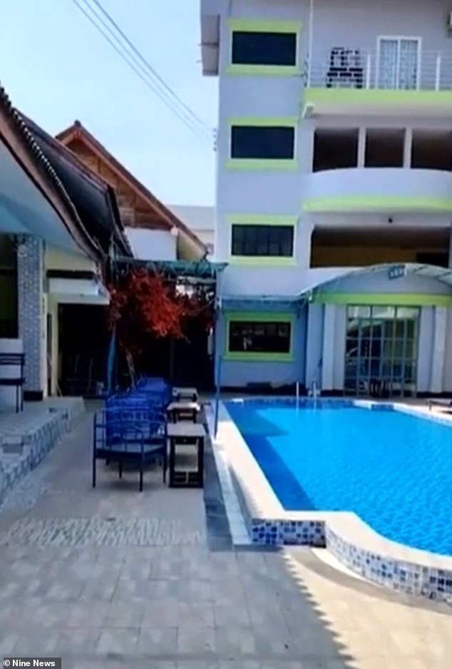 The hostel pool was been refilled with water