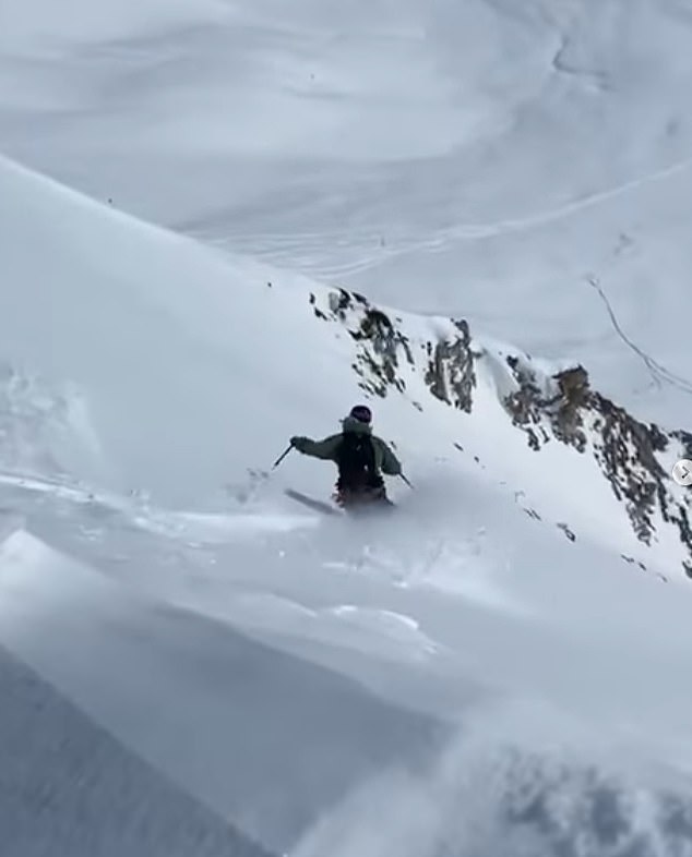 Footage shows the Brit beginning his descent down the mountain before the avalanche hits, sweeping him under a blanket of snow