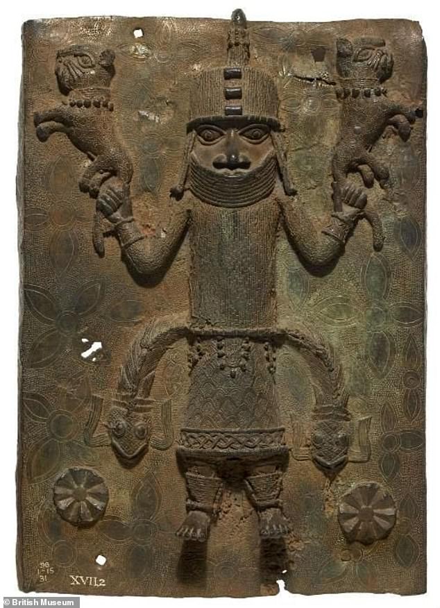 Pictured: Benin bronzes from Nigeria, which are held at the British Museum. These can also be looted from a fictional repository in the game