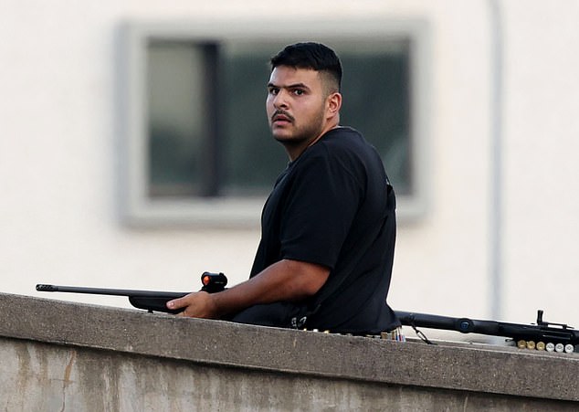 Sajid was fatally shot by police in the attack while his son (above) survived and recently fronted court