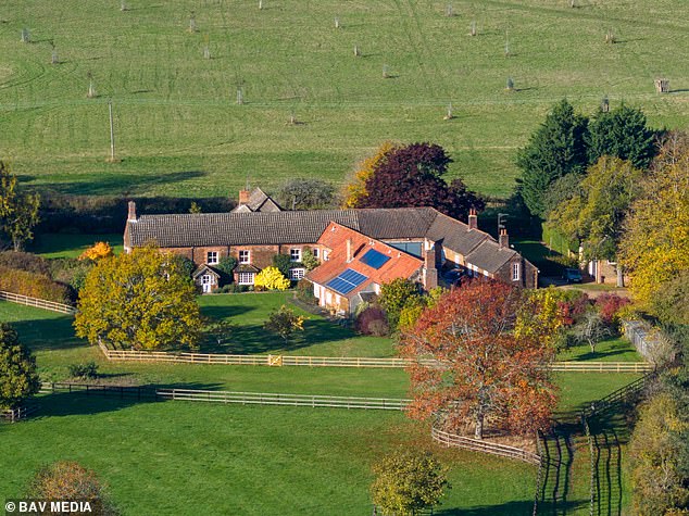 Pictured: Wood Farm on the Sandringham Estate in Norfolk where Andrew currently resides