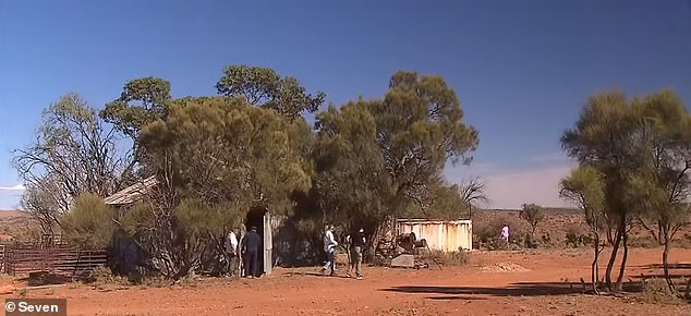 Task force detectives inspected one of the buildings on Bullyaninnie Station, near Oodla Wirra