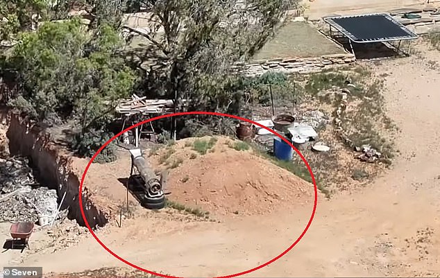 Gus was last known to be playing in this sand pile around 5pm the day he vanished