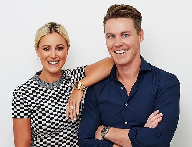 Almost a decade after he was convicted and jailed for insider trading, Oliver Curtis (above with his wife Roxy Jacenko) is a successful businessman working in the booming AI industry