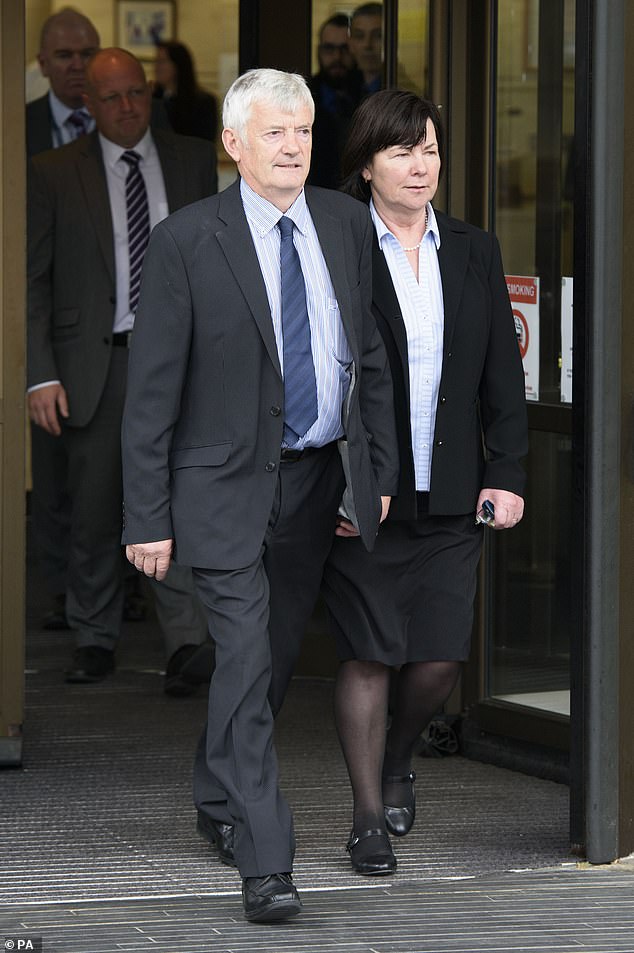 John and Marian Buckley leaving the High Court in Glasgow after Pacteau was sentenced