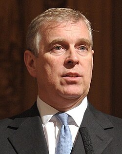 Head shot photograph of Andrew as Duke of York at the age of 53