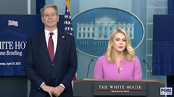 Treasury Secretary Scott Bessent and White House Press Secretary Karoline Leavitt