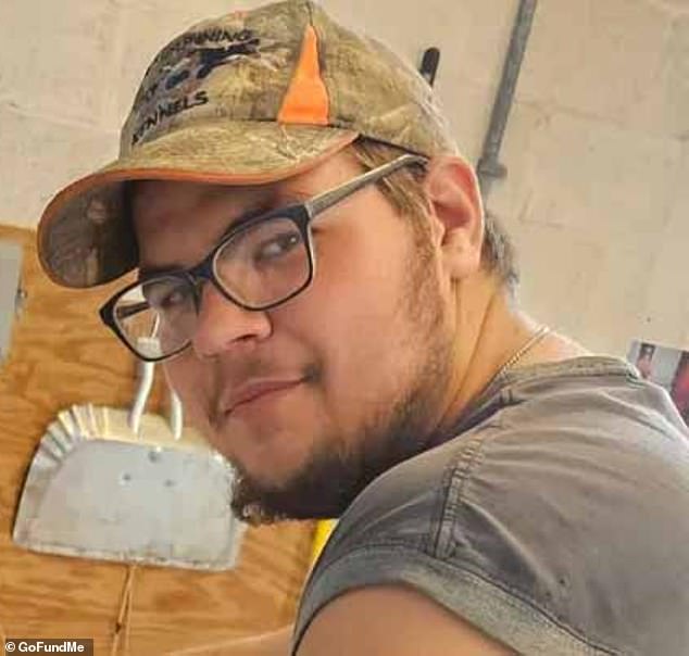Hagle's colleague, 21-year-old Michael Kammer Jr. (pictured), became unresponsive, prompting Hagle to call for help before climbing into the well in an attempt to pull him out