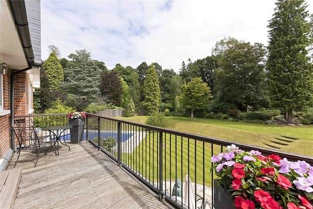 The 7,829 sq ft house has an outdoor swimming pool and an area prepared to be used as an outdoor gym