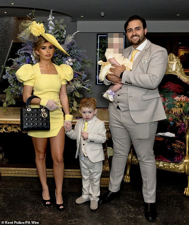 Pictured: Hayley Maughan and Lovell Mahon and their children Peter and then-one-year-old sister Annarica Maughan