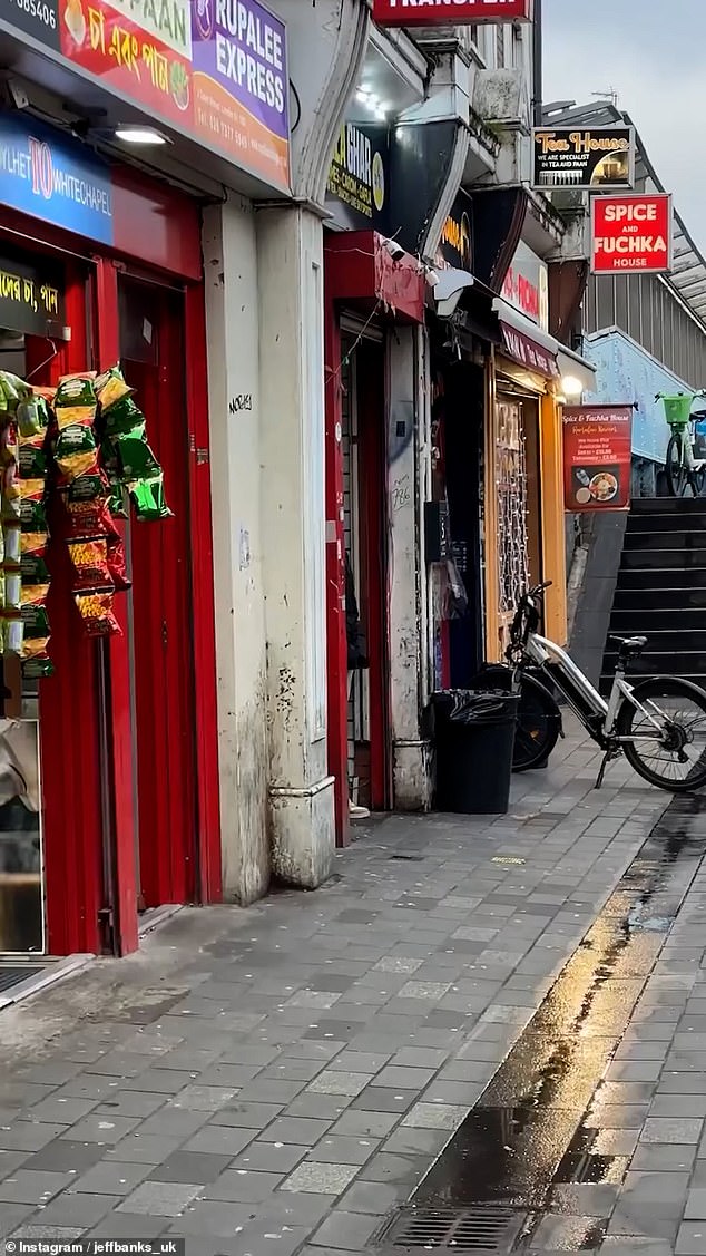 In a video posted on his Facebook page earlier this week, the 82-year-old said Whitechapel Road had lost its 'Londoner sense of humour'