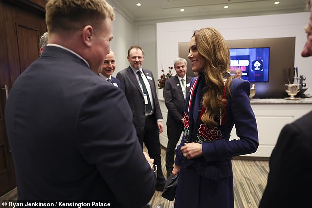 The trip to Twickenham was her first public appearance since Thames Valley Police officers arrested the former prince