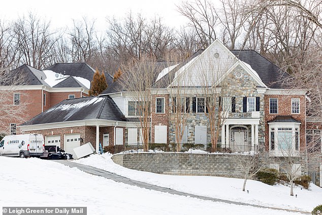 The $2.3 million Maryland mansion that Tameika Goode squatted in is seen boarded up last week after her eviction