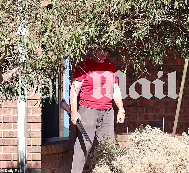 Josie brandished a shotgun when a Daily Mail reporter visited Oak Park on October 31