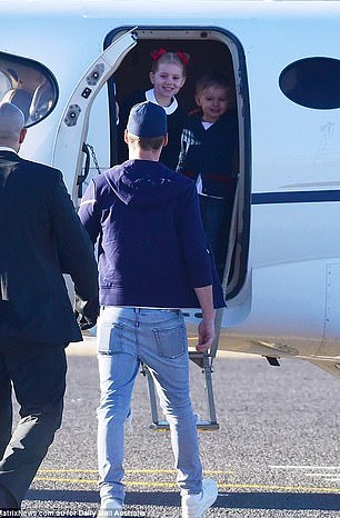 Pixie and Hunter see their dad for the first time in a year during which Roxy Jacenko had told the kids that he was working in China