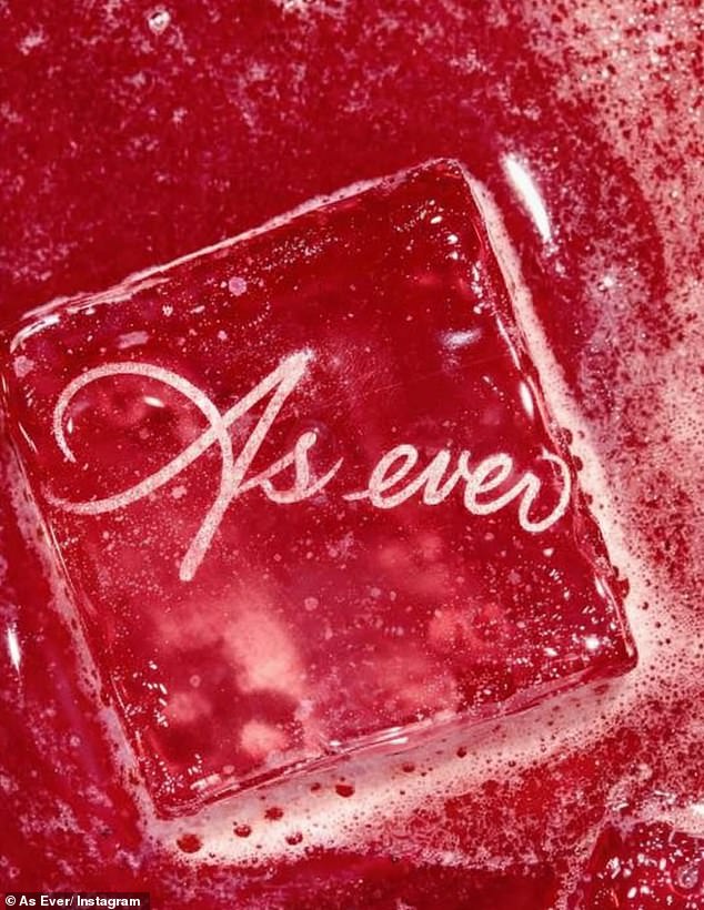 The Duchess also showcases her branded ice cubes with 'As Ever' engraved into them