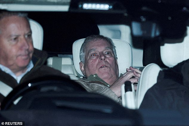 Given Andrew (pictured after leaving police custody on Thursday) and Epstein's use of British military facilities, Brown has urged police to examine whether the latter was given access to RAF bases after his conviction for soliciting child prostitution in 2008