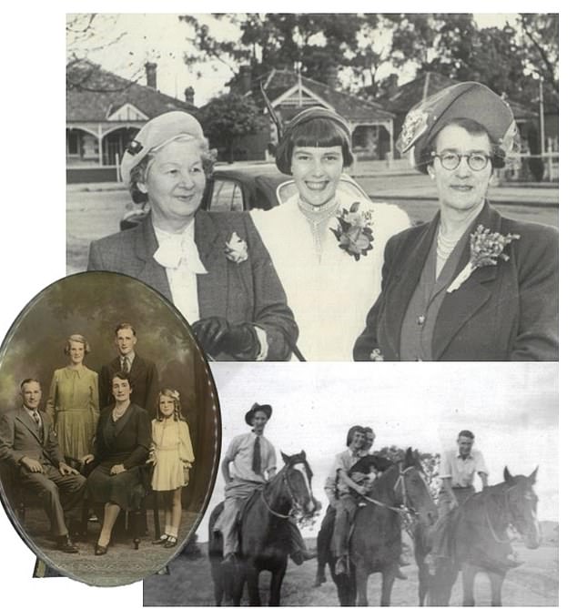 Joy Betty is seen wearing white in the top picture; Clair Pfeiffer, in green, is Shannon's mum