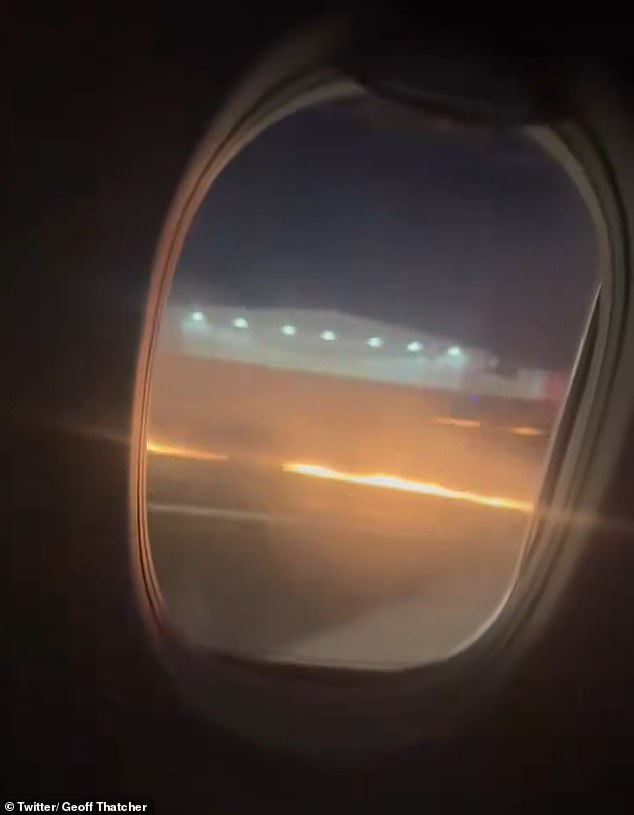 Terror at Georgia airport after Delta airliner's engine set grass on fire