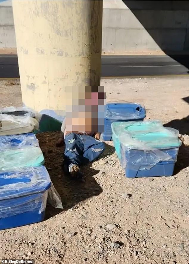 The body of a high-ranking Sinaloa cartel member, who had been kidnapped and murdered, was found on a highway surrounded by boxes of fenantyl and other drugs