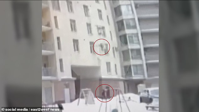 Hero CATCHES seven-year-old boy who plunged 80ft from apartment window